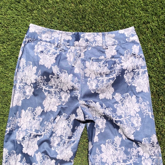 Peck & Peck Jacquard Floral Pants, sz 6 - Picture 5 of 7
